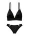 Купальник Victoria’s Secret V-Hardware Bralette Bikini Top & Brazilian bottom , Чорний, M, M