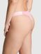 Трусики стрінги Victoria's Secret PINK Logo Cotton Shine High-Leg Thong Panty &mdash; фото , вигляд з різних ракурсів