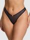 Трусики стірнги Victoria's Secret Noir Navy Blue Mini Scoop Thong Daisy Embroidery Knickers  &mdash; фото , вигляд з різних ракурсів