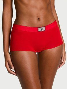 Трусики Victoria's SecretCotton Logo Cotton Shine Patch Boyshort Panty &mdash; основне фото товару, вигляд спереду