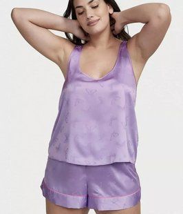 Піжама з шортами Victoria's Secret Satin Racerback Tank and Short &mdash; основне фото товару, вигляд спереду