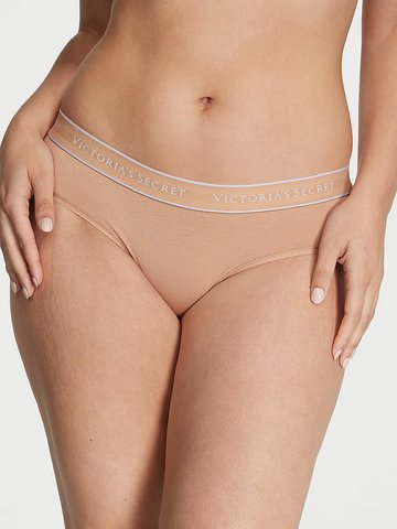 Бавовняні Трусики Victoria's Secret Logo Cotton Hiphugger Panty 26688419 фото