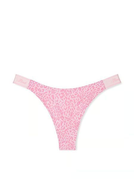 Трусики стрінги Victoria's Secret PINK Logo Cotton Shine High-Leg Thong Panty &mdash; основне фото товару, вигляд спереду