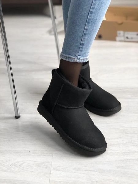 Жіночі зимові UGG Classic Mini II Black  24390389 фото