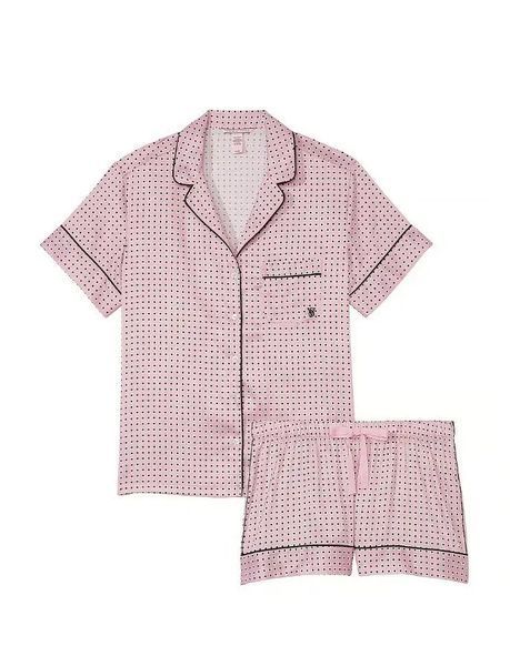 Піжама Victoria's Secret Satin Short Pajama Set &mdash; основне фото товару, вигляд спереду