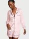Піжама Victoria's Secret Signature Satin Long-Sleeve Short Pajama Set Pink Stripe &mdash; фото , вигляд з різних ракурсів