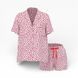 Піжама Сатинова Victoria's Secret Signature Satin Short Pajama Set white &mdash; фото , вигляд з різних ракурсів