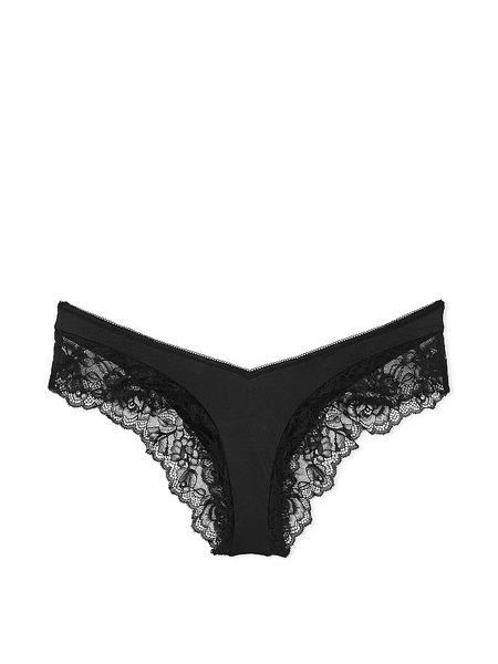 Трусики чікі Victoria's Secret Very Sexy Lace-Trim High-Leg Cheeky Panty &mdash; основне фото товару, вигляд спереду