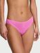 Хлопковые трусики Victoria's Secret Cotton Pointelle Lace-Trim Bikini Panty 27028846 фото 1