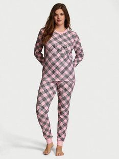 Бавовняна піжама Victoria's Secret Thermal Long Pajama Set &mdash; основне фото товару, вигляд спереду