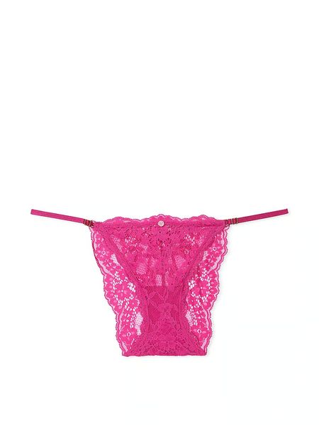 Трусики бікіні Victoria's Secret Dream Angels Lace Adjustable String Bikini Panty Luscious Rose 26924570 фото