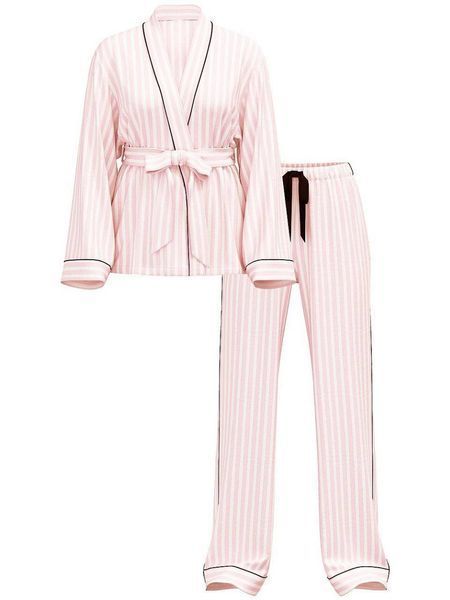Фланелева піжама Victoria's Secret Flannel Long Pajama kimono Set &mdash; основне фото товару, вигляд спереду