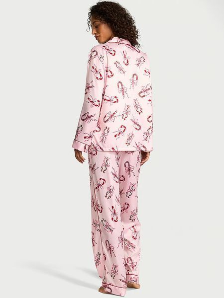Піжама Сатинова Victoria's Secret Glazed Satin Long Pajama Set &mdash; основне фото товару, вигляд спереду