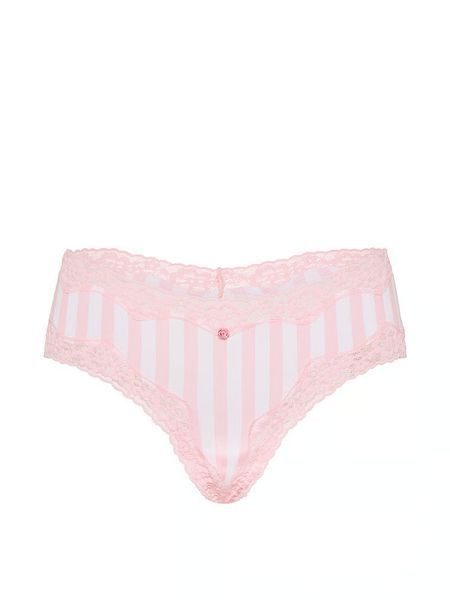 Трусики Victoria's Secret Cotton Lace-Waist Cheeky Panty 27271852 фото