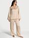 Піжама Сатинова Victoria's Secret Glazed Satin Champagne Long Pajama Set &mdash; фото , вигляд з різних ракурсів
