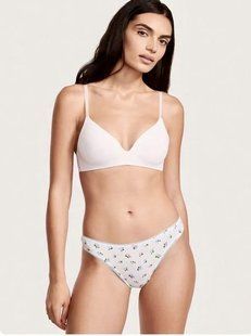Трусики стринги Victoria's Secret Cotton Thong Panty Print 26468916 фото