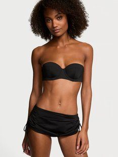 Купальник Victoria&rsquo;s Secret Essential Uplift Strapless Pure Black + Бразиліани  &mdash; основне фото товару, вигляд спереду