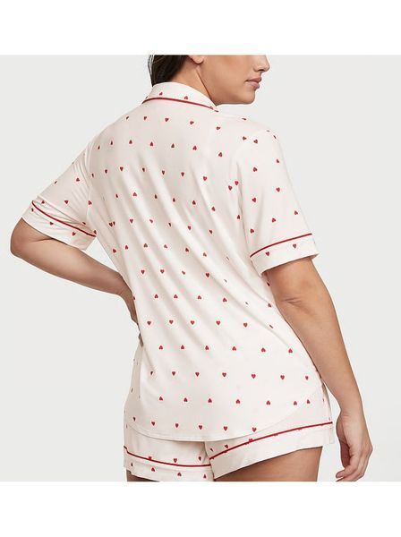 Піжама з шортами Victoria's Secret Modal Short PJ Set White &mdash; основне фото товару, вигляд спереду