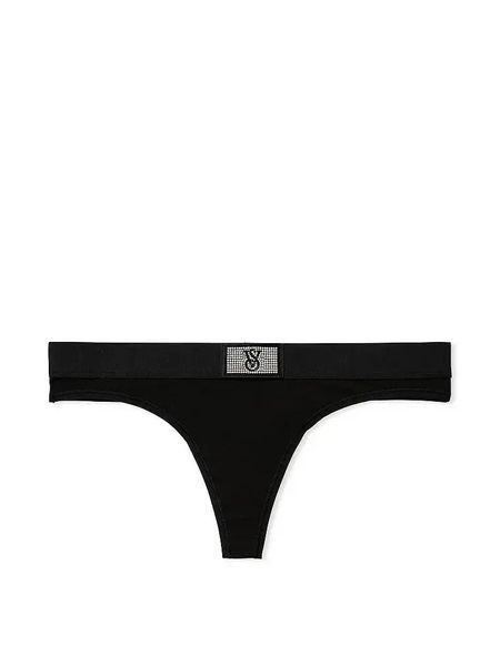 Подарунковий набір Victoria's Secret Піжама Сатинова Glazed Satin Short Pajama Set + Трусики Shine Patch Thong Panty Black &mdash; основне фото товару, вигляд спереду