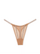 Трусики Victoria's Secret Sheer Shine Thong Panty Toffee , Бежевий, M