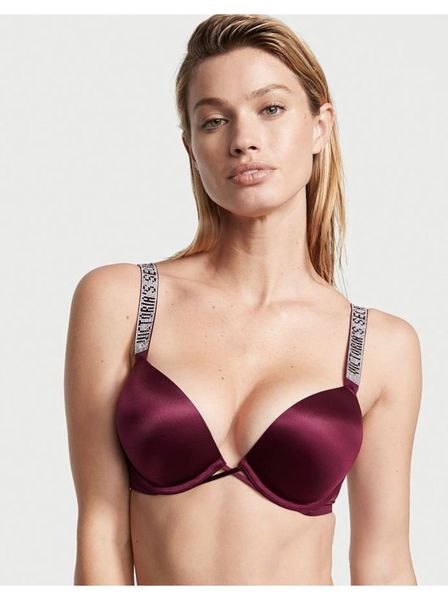 Бюстгальтер Victoria's Secret VERY SEXY Shiny Strap Add-2-Cups Burgundy 26338624 фото