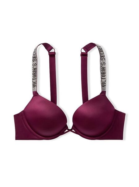 Бюстгальтер Victoria's Secret VERY SEXY Shiny Strap Add-2-Cups Burgundy 26338624 фото