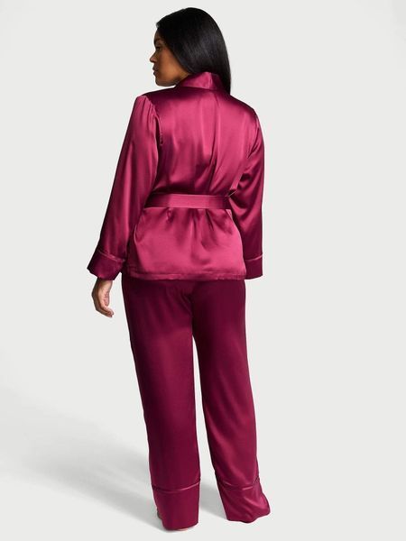 Піжама Сатинова Victoria's Secret Dream Satin Wrap Top Long Pajama Set &mdash; основне фото товару, вигляд спереду