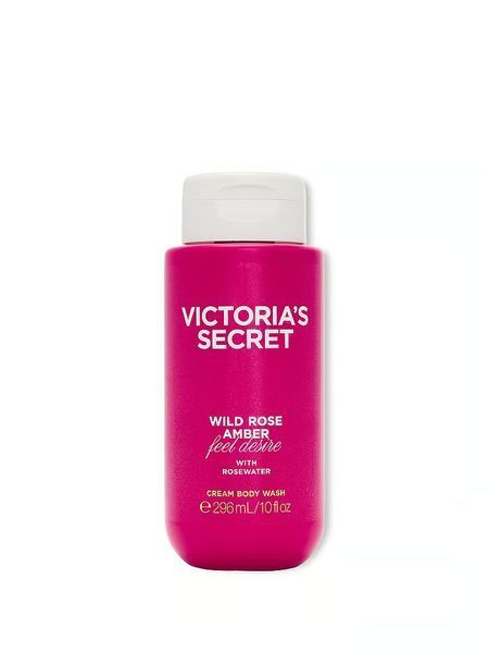 Подарунковий набір Victoria's Secret Wild Rose Amber Cream Body Wash + Body Lotion &mdash; основне фото товару, вигляд спереду