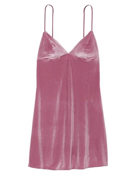 Нічна сорочка жіноча Victoria's Secret Velvet Slip Dress Pink 26710709 фото