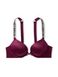 Бюстгальтер Victoria's Secret VERY SEXY Shiny Strap Add-2-Cups Burgundy, Бордо, 34, B