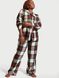 Фланелева піжама Victoria's Secret Long Pajama Set, Клітинка, XS, Regular