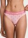 Трусики Victoria's Secret Logo Cotton Thong Panty Pink &mdash; фото , вигляд з різних ракурсів