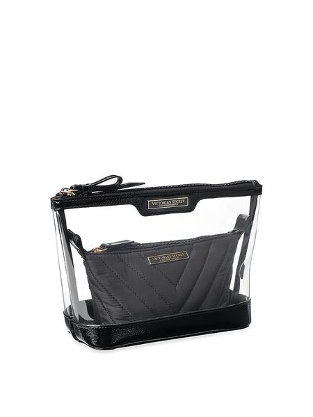 Косметичка Victoria's Secret 2 в 1 Piece Makeup Bag Black 26208544 фото