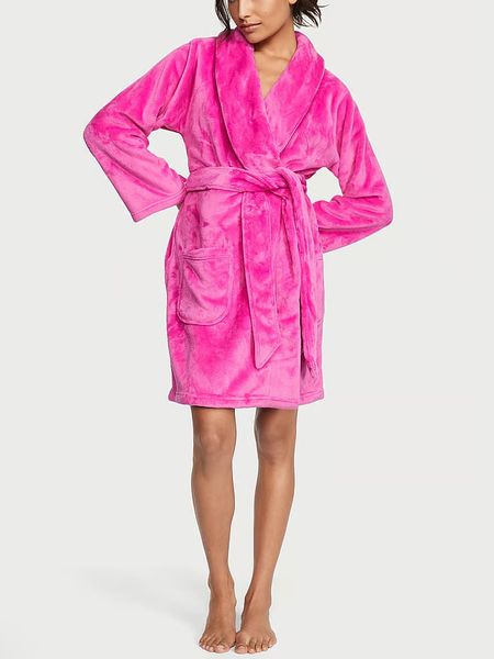 Халат Victoria's Secret Short Cozy Robe Fuchsia 26667958 фото