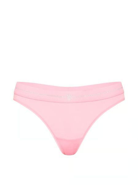 Трусики стрінги Victoria's Secret Shine Logo Cotton Thong Panty Victoria Pink &mdash; основне фото товару, вигляд спереду