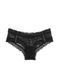 Трусики чікі Victoria's Secret Floral Lace Cheeky Panty Black &mdash; фото , вигляд з різних ракурсів