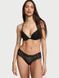 Трусики чікі Victoria's Secret Floral Lace Cheeky Panty Black &mdash; фото , вигляд з різних ракурсів
