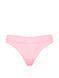 Трусики стрінги Victoria's Secret Shine Logo Cotton Thong Panty Victoria Pink &mdash; фото , вигляд з різних ракурсів