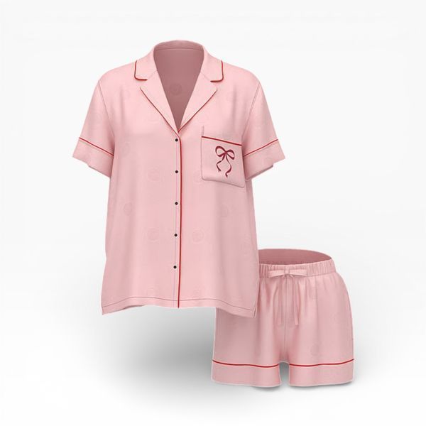 Піжама Сатинова Victoria's Secret Signature Satin Short Pajama Set &mdash; основне фото товару, вигляд спереду