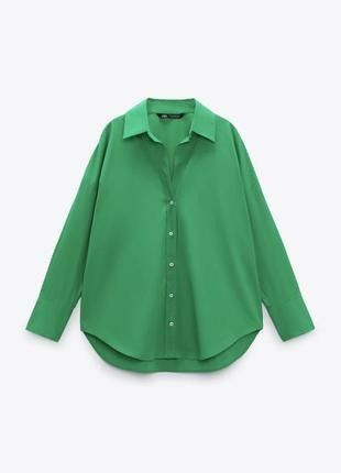 Сорочка жіноча оверсайз ZARA Green 2298\225\500 фото