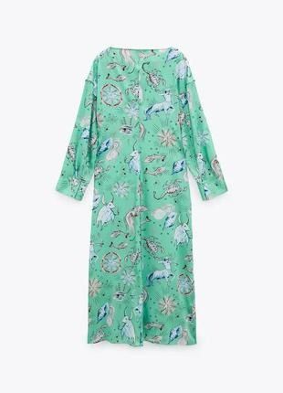 Сукня жіноча ZARA Limited Edition Print Midi Dress S Green 2752\081\512 фото