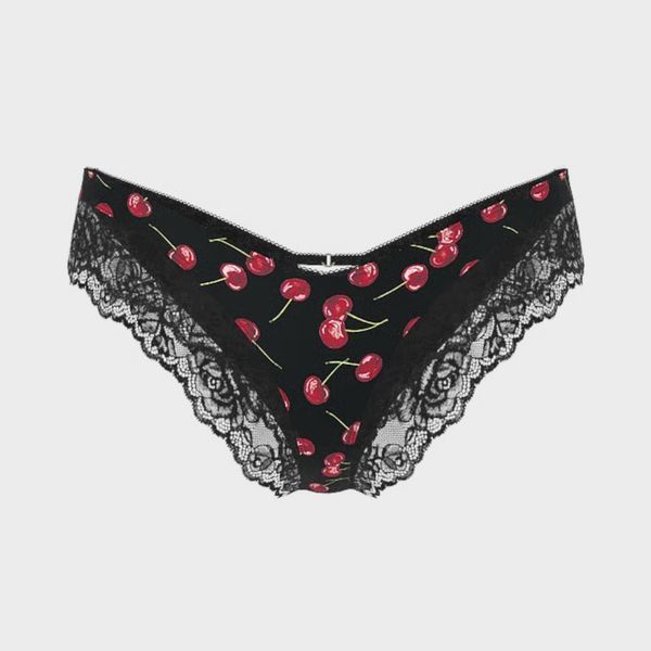 Трусики чики Victoria's Secret Very Sexy Rose Lace-Trim High-Leg Cheeky Panty 27193572 фото