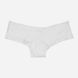 Бавовняні Трусики Victoria's Secret Lace-Waist Cotton Cheeky Panty Snow White, Білий, M