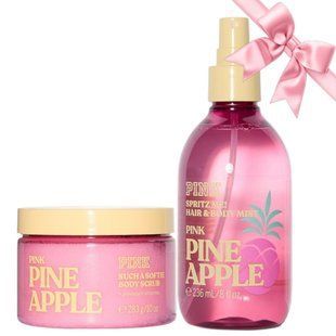 Подарочный набор Victoria's Secret PINK Pineapple Such a Softie Body Scrub + Hair & Body Mist  884/885 фото