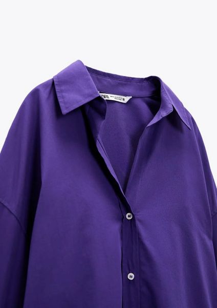 Сорочка жіноча оверсайз ZARA Violet 2298\225\603 фото