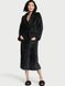 Халат Victoria's Secret Logo Plush Long Robe Black, Чорний, XS/S