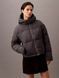 Куртка жіноча Calvin Klein Women's Short Hooded Puffer Jacket Forged Iron &mdash; фото , вигляд з різних ракурсів