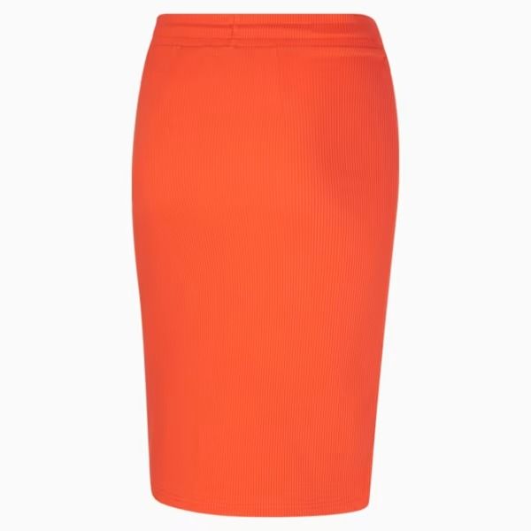 Жіночий спортивний костюм Puma Classics Ribbed Midi Skirt & Top Orange 3335 фото