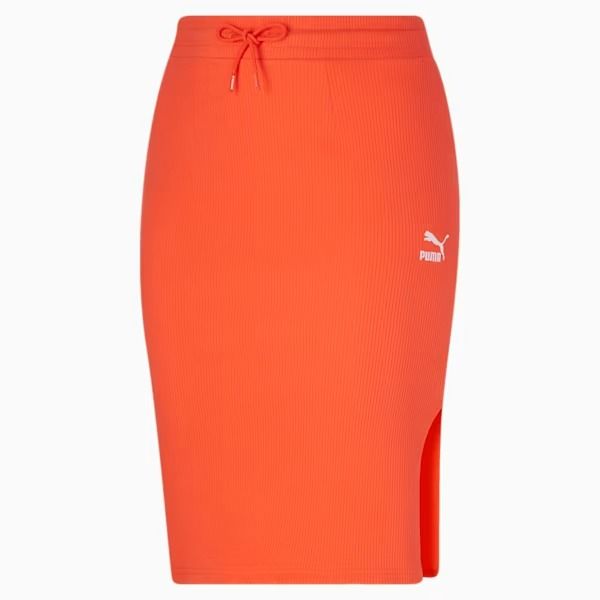 Жіночий спортивний костюм Puma Classics Ribbed Midi Skirt & Top Orange 3335 фото