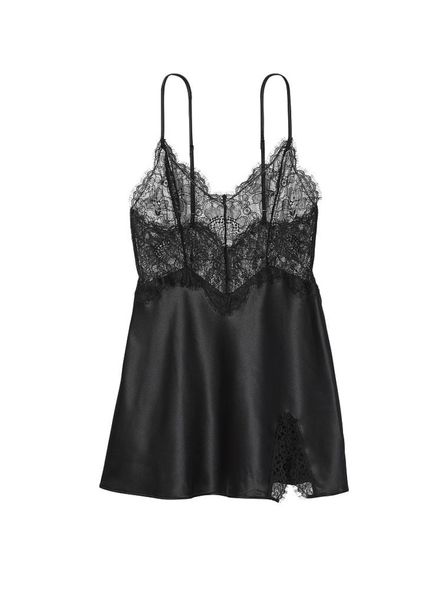 Пеньюар Victoria's Secret Very Sexy Lace Plunge Slip Black 26708097 фото